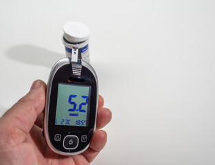 Testing Blood Sugar With Diabetes Glucometer