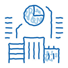 Real Estate Market Analysis doodle icon hand drawn illustration