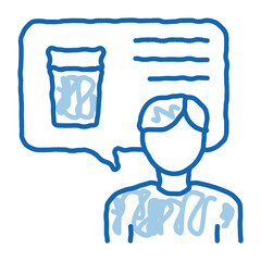 Man Talk Beer doodle icon hand drawn illustration