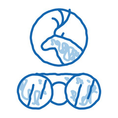 Deer Binoculars doodle icon hand drawn illustration
