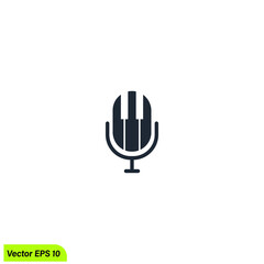 microphone icon karaoke symbol simple design element