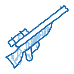 Hunting Gun doodle icon hand drawn illustration