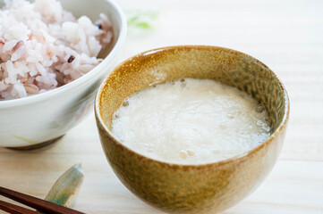 とろろと雑穀米