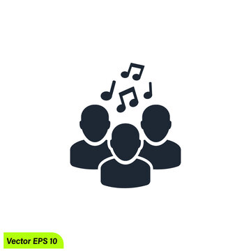 Choir Singing Icon Simple Design Element