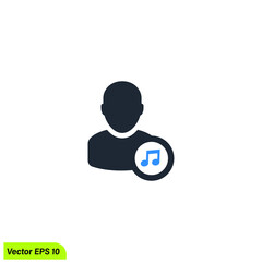 singer icon simple design element