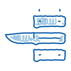 Knife Handle doodle icon hand drawn illustration