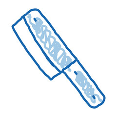 Hatchet Knife doodle icon hand drawn illustration