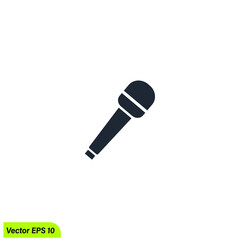 microphone news icon broadcasting symbol logo template simple design element