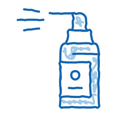 Spray Bottle doodle icon hand drawn illustration
