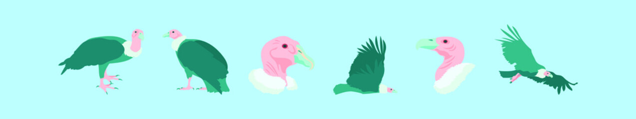 set of desert animals cartoon icon design template with various models. vector illustration isolated on blue background