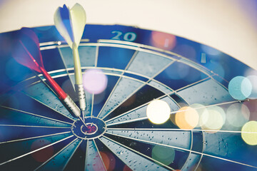 Bullseye is a target of business. Dart is an opportunity and Dartboard is the target and goal. So...