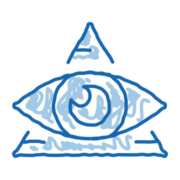 All-seeing Eye Icon Vector Outline Illustration