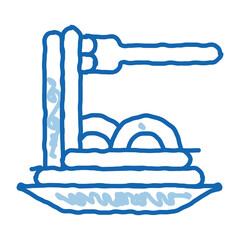 Pasta Italy Dish doodle icon hand drawn illustration
