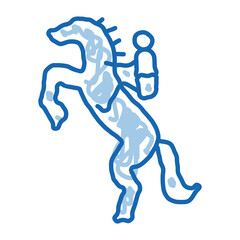 Stand Hind Legs doodle icon hand drawn illustration