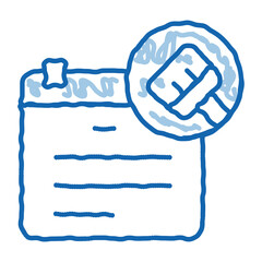 Cleaning Calendar doodle icon hand drawn illustration