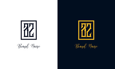 Minimal Abstract letter AZ logo.