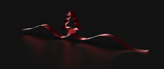 merry christmas card modern 3d minimal