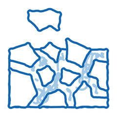 Fence Construct doodle icon hand drawn illustration