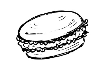 Macaroons vector hand drawn doodle illustration