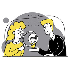 Business idea development. Startup. Digital Solutions Business Analytics and Planning. Business Marketing illustrations. Taking part in business activities. Modern Flat Trendy vector 