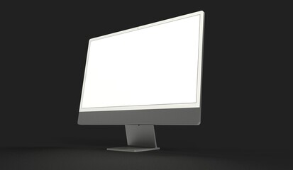 monitor, iMac, new, 2021, 2022, business, computer, design, 3d, screen, modern, display, electronic, laptop, device, office, work, blank, illustration, 