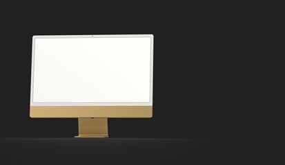 monitor, iMac, new, 2021, 2022, business, computer, design, 3d, screen, modern, display, electronic, laptop, device, office, work, blank, illustration, 