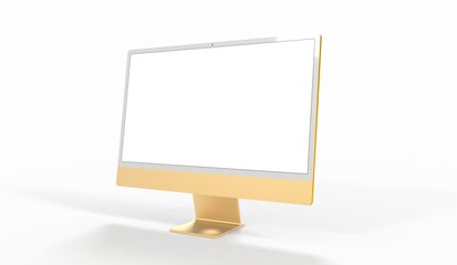 monitor, iMac, new, 2021, 2022, business, computer, design, 3d, screen, modern, display, electronic, laptop, device, office, work, blank, illustration, 