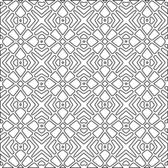 Geometric vector pattern with Black and white colors. Seamless abstract ornament for wallpapers and backgrounds.