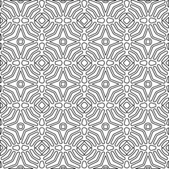 Geometric vector pattern with Black and white colors. Seamless abstract ornament for wallpapers and backgrounds.