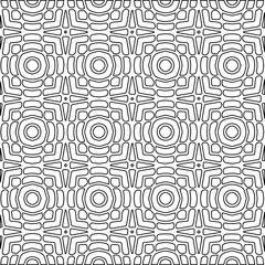 Geometric vector pattern with Black and white colors. Seamless abstract ornament for wallpapers and backgrounds.