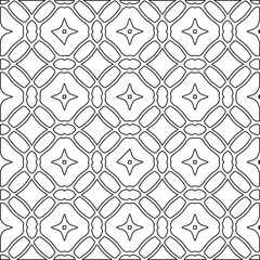 Geometric vector pattern with Black and white colors. Seamless abstract ornament for wallpapers and backgrounds.