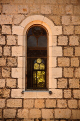Interesting old window in Jerusalem in Israel
