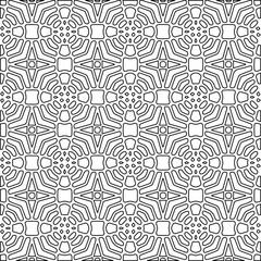 Fototapeta premium Geometric vector pattern with Black and white colors. Seamless abstract ornament for wallpapers and backgrounds.
