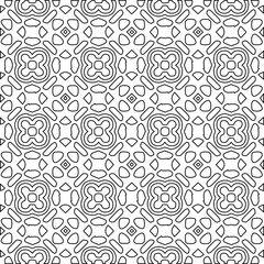 Geometric vector pattern with Black and white colors. Seamless abstract ornament for wallpapers and backgrounds.