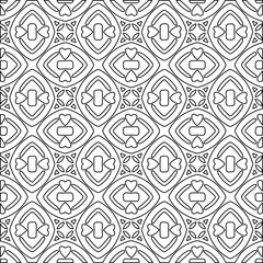 Geometric vector pattern with Black and white colors. Seamless abstract ornament for wallpapers and backgrounds.