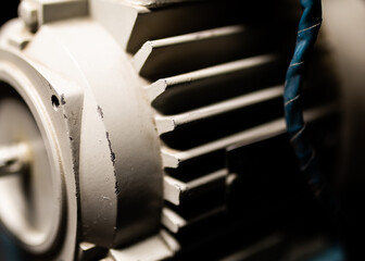 Old Induction motor. Asynchronous motor