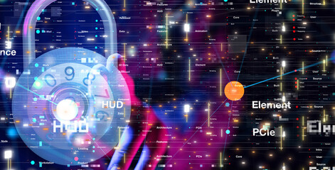 Cybersecurity and information or network protection. Future technology web
