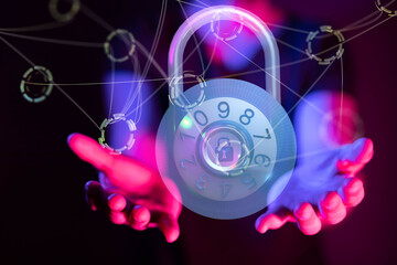 Cybersecurity and information or network protection. Future technology web