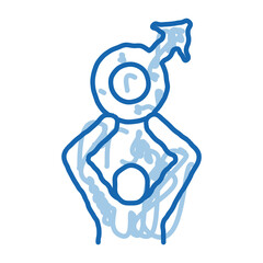 Love Daddy Message doodle icon hand drawn illustration