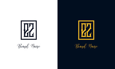 Minimal Abstract letter EZ logo.