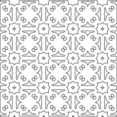 Geometric vector pattern with  Black and white colors. Seamless abstract ornament for wallpapers and backgrounds.