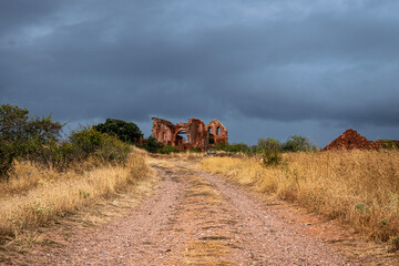 Pueblo abandonado en Soria (España).
