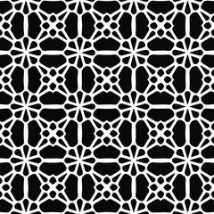 Geometric vector pattern with  Black and white colors. Seamless abstract ornament for wallpapers and backgrounds.