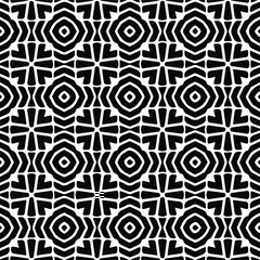 Geometric vector pattern with  Black and white colors. Seamless abstract ornament for wallpapers and backgrounds.