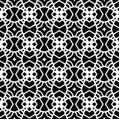 Geometric vector pattern with  Black and white colors. Seamless abstract ornament for wallpapers and backgrounds.