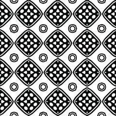  Geometric vector pattern with Black and white colors. Seamless abstract ornament for wallpapers and backgrounds.