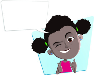 Girl facial expression avatar
