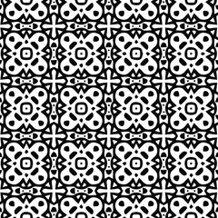  Geometric vector pattern with Black and white colors. Seamless abstract ornament for wallpapers and backgrounds.
