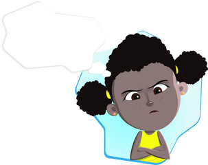 Girl facial expression avatar