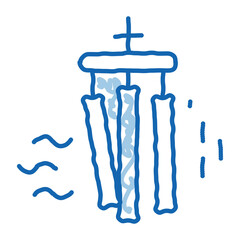 Air Bells doodle icon hand drawn illustration